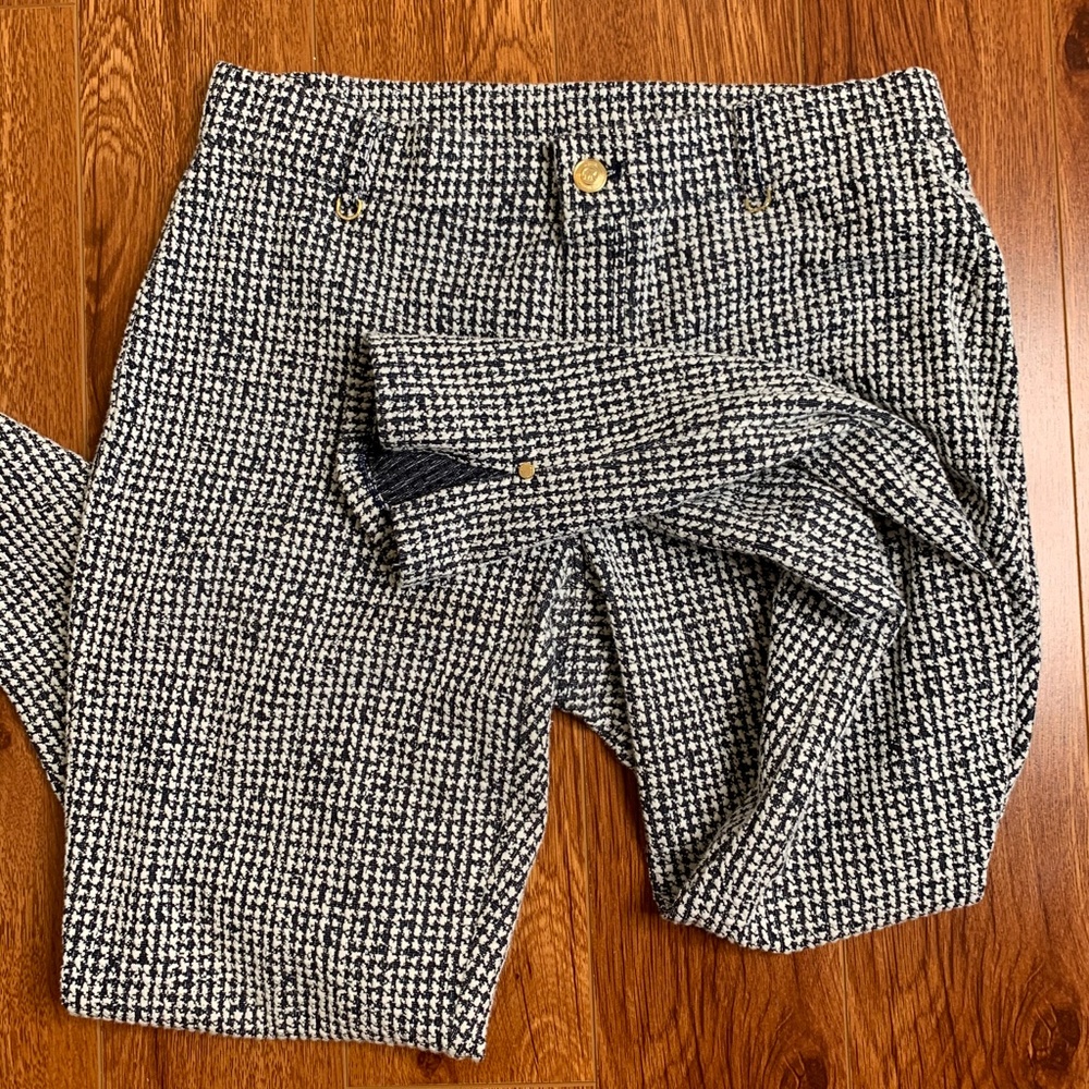 Michael Kors stretch pants-navy blue/white Medium